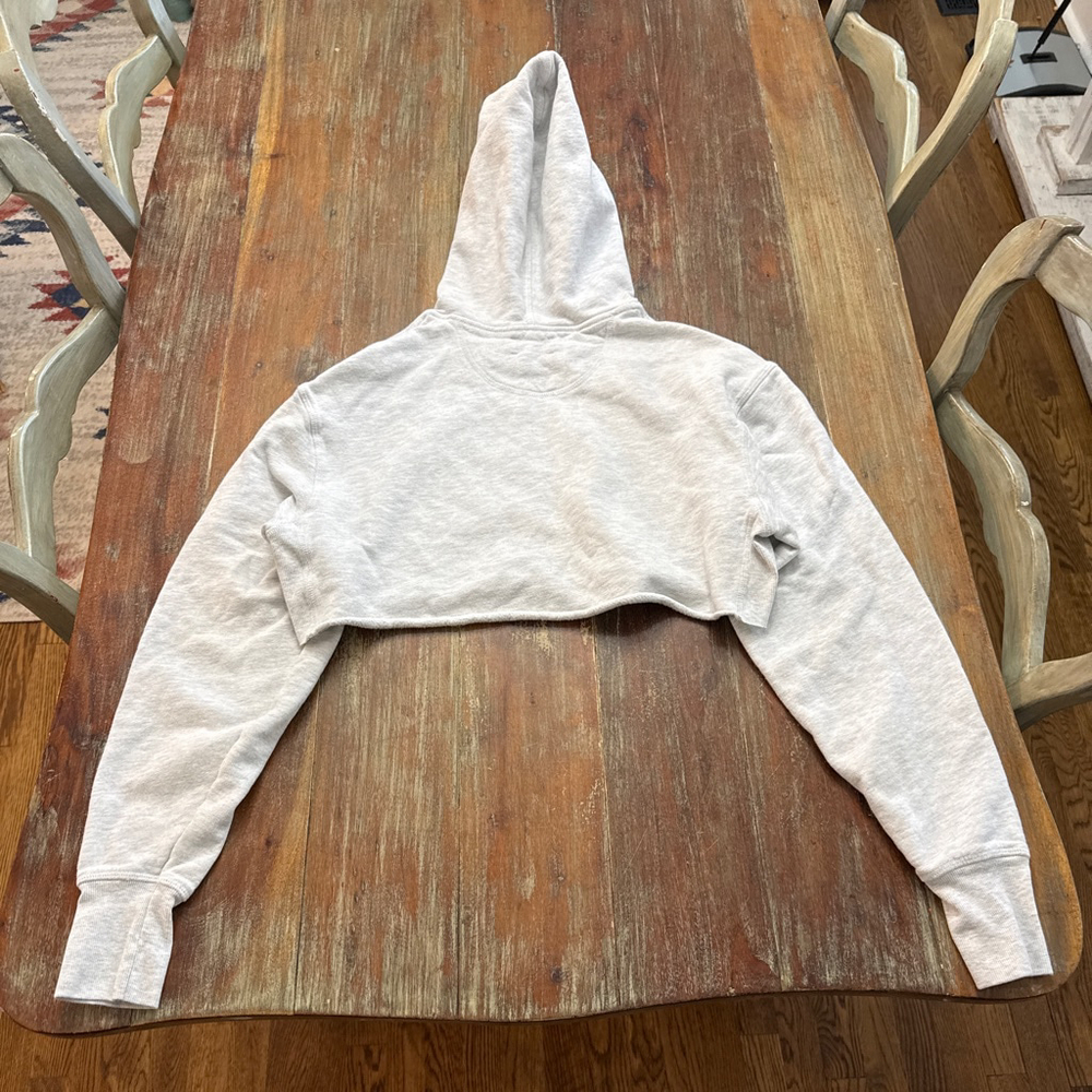 JOAH BROWN Pearl Grey French Terry Lounge Set Cropped Hoodie Joggers - Picture 12 of 16